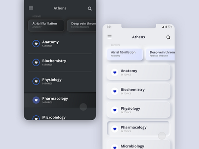 Neumorphic landing design doctors health landing list neumorphic neumorphism