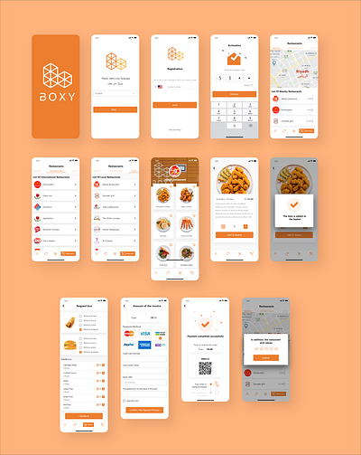 Arabic Mobile App | Boxy adobe xd android app branding design illustration mobile mobile app mobile app design ui ui ux