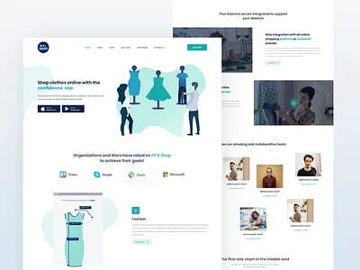 Fit and Shop - Dressing room branding design dress ecommerce fit illustration room shop shopping shopping cart typography ui ux vector