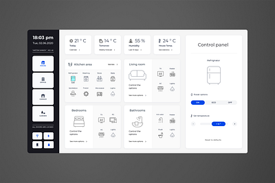 Home Dashboard app design minimal ui web website