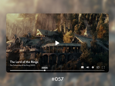 #DailyUIChallenge 057 - Video Player dailyui dailyui 057 dailyuichallenge movie movie player player uidesign video video player webdesign