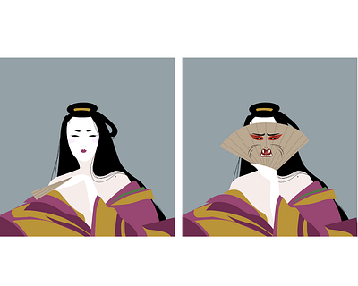 Geisha design illustration vector