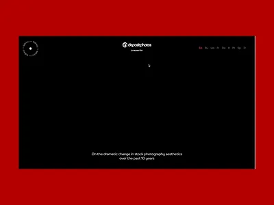 Evolution of Stock Photography Aesthetics animation design interface portfolio promo template ui ukraine ux web