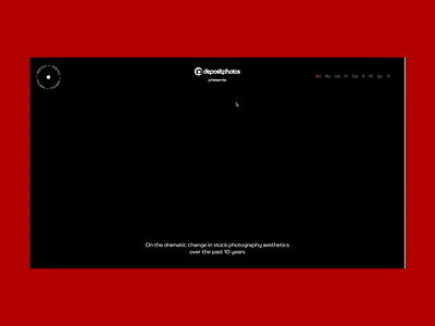 Evolution of Stock Photography Aesthetics animation design interface portfolio promo template ui ukraine ux web