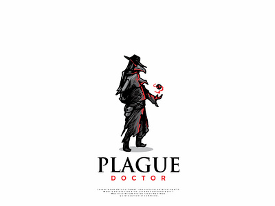 handrawn plague doctor logo design branding character design graphic graphic design hand drawn icon illustration illustrator logo logo design logodesign logos logotype plague plague doctor vector