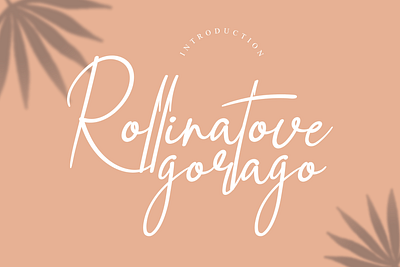 Rollinatove goraga handwriting font andikastudio branding calligraphy classy display elegant fashion feminine handwriting invitation lettered letterhead ligature product script signature stylisth wedding