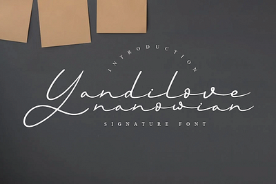 Yandilove handwriting font andikastudio branding calligraphy classy display elegant fashion feminine handwriting invitation lettered letterhead ligature product script signature stylisth wedding