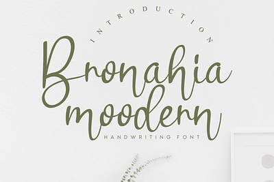 Bronahia display font andikastudio branding calligraphy classy display elegant fashion feminine handwriting invitation lettered letterhead ligature product script signature stylisth wedding