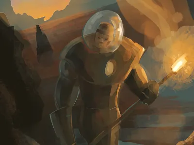 Space Swamp illustration light painting space swamp