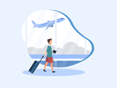 I dream to travel animation art design flat illustraion illustration illustration art illustrator typography vector