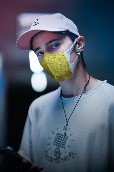 Guy in a Face Mask Mockup [Free PSD Download] cool custom cloth mask dude face mask facemask free download free mockup free psd freebie guy man mask mock up mockup mockup psd