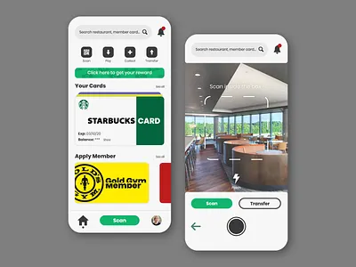 Loyalty Card Membership App Design app behance branding dailyui design dribbble illustration loyalty app membership membership card scan scanning typography ui ui design uidesign uiux uiuxdesign ux uxdesign
