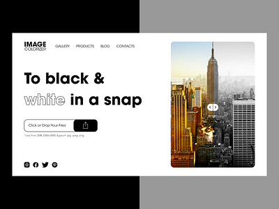 Image Colorizer Redesign clean ui concept dailyui landing page landing page concept landing page ui modern modernism redesign saas design saas website ui ui design web design website