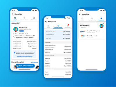 FUNDtastic: Consultation UI app cards design finance fintech flow illustration list mobile nav navigation profile ui userflow ux web