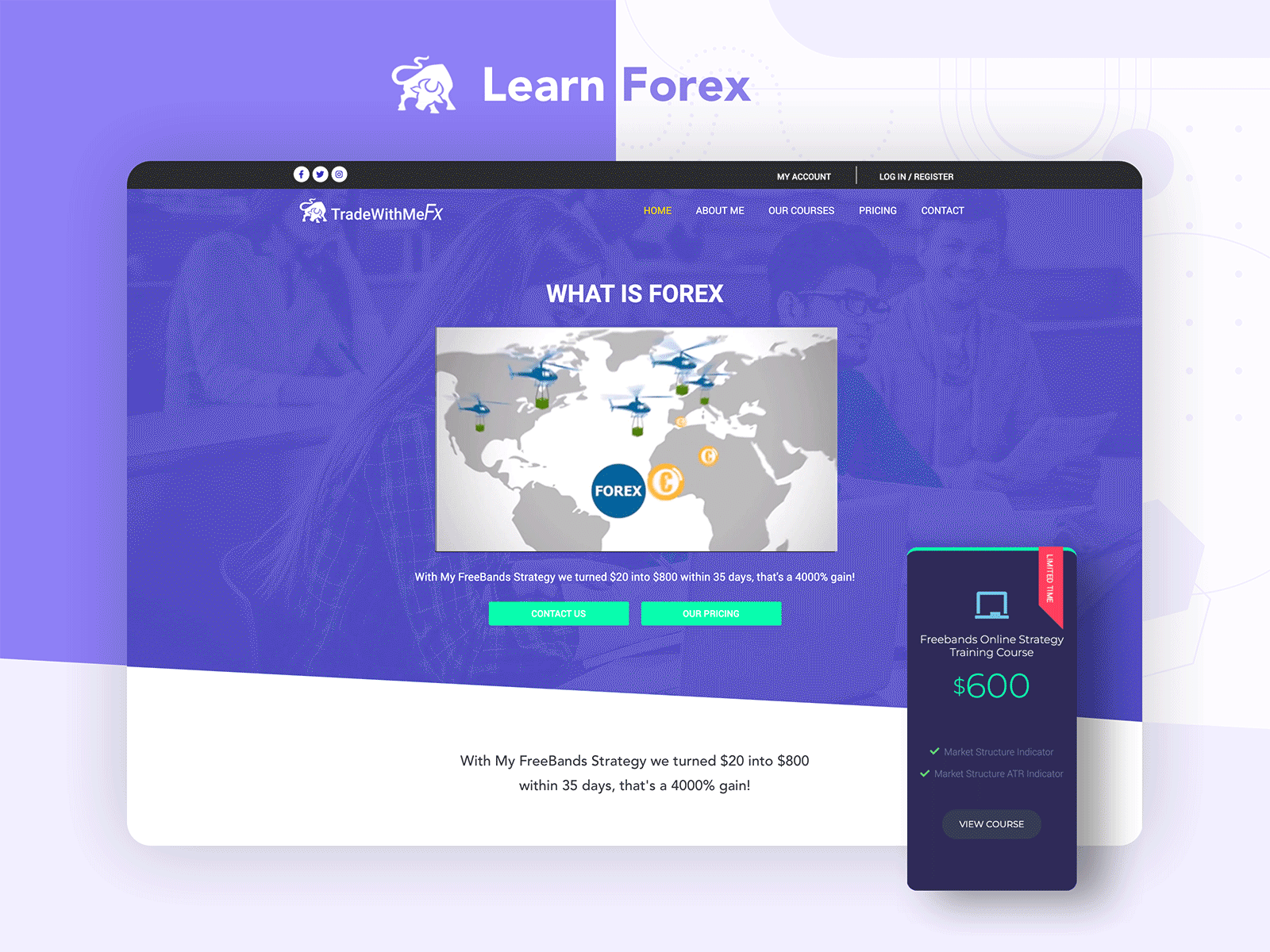 Tradewithmefx clean design design forex forex trading ui web webdesign website website design wordpress wordpress theme