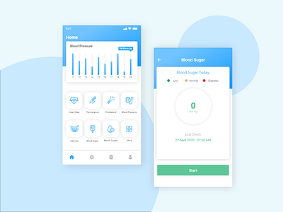 Health Measurement app article blood blood pressure design health health app ui ux