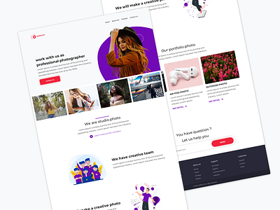 Web Landing Page Rinstudio - Freebies freebies home homepage landing page design landingpage photography ui design ux design webdesign website