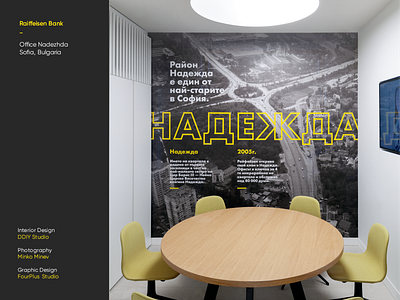 Raiffeisen Bank - Office Nadezhda bank bulgaria drone graphic design interior interiordesign ivaylo nedkov office photography sofia space type typography