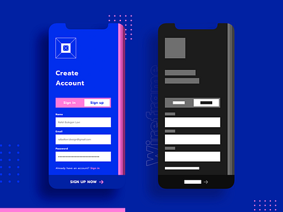 Sing Up - DailyUI 001 account app app design button create create account dailyui fields ios sign sign in sign up signup ui ui ux uidaily uidesign up urban wireframe
