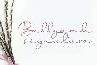 Ballyamh handwriting font andikastudio branding calligraphy classy display elegant fashion feminine handwriting invitation lettered letterhead ligature product script signature stylisth wedding