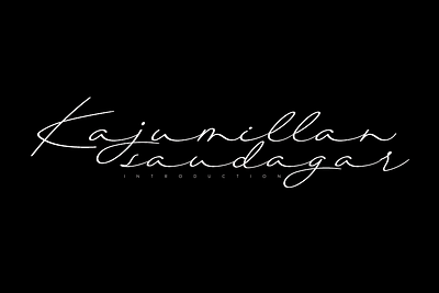 Kajumillan signature handwriting font andikastudio branding calligraphy classy display elegant fashion feminine handwriting invitation lettered letterhead ligature product script signature stylisth wedding