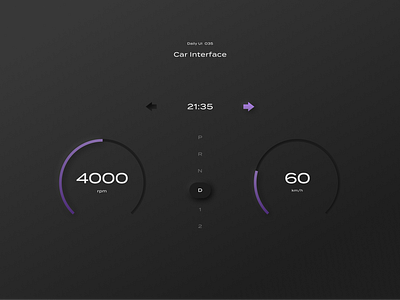 Daily UI 034 🚘 Car Interface car interface dailyui dailyui 34 dark dark mode figma uidesign
