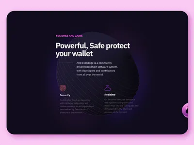 ABR Landing page — Sphere 3d 3d animation animation ar branding carousel cube dark design minimal react sketch slider sphere typography ui uidesign ux vr