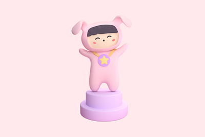 сhild 3d character design illustration