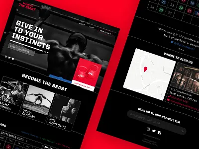 Mark of the Beast UI branding dark dark ui fitness gym ui uiux