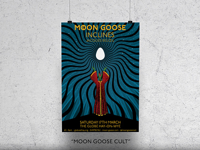 Moon Goose Cult Art Print egg lizard poster poster design print psychedelic