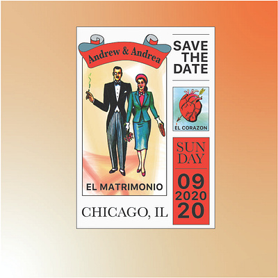 Save The Date design flat illustrator typography vector wedding