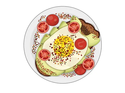 Avocado sandwich avocado breakfast cartoon cuisine design food healthy illustration natural organic vector