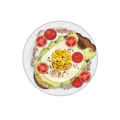 Avocado sandwich avocado breakfast cartoon cuisine design food healthy illustration natural organic vector