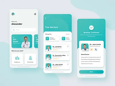 Doctor/Medical Mobile App app app design application design mobile app ui ui design uiux ux