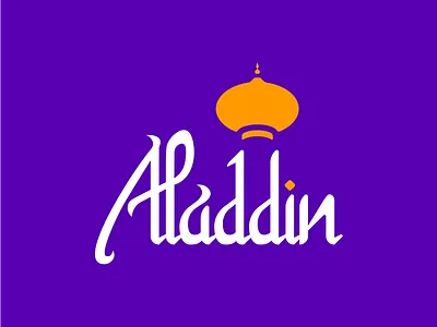 Disney Logo Redesign n°2: ALADDIN aladdin art design disney flat icon lettering logo minimal typography vector