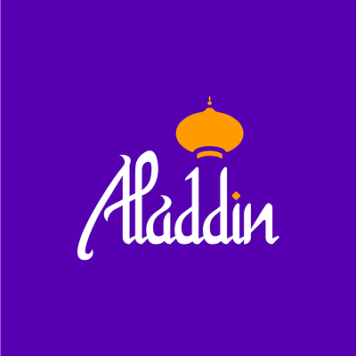 Disney Logo Redesign n°2: ALADDIN aladdin art design disney flat icon lettering logo minimal typography vector