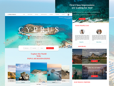 cyprus travel design pro travel ui webdesign