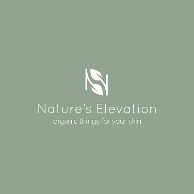 Nature's Elevation beauty branding care cosmetics design leaf letter logo logo design logodesign logotype n letter organic skin skincare