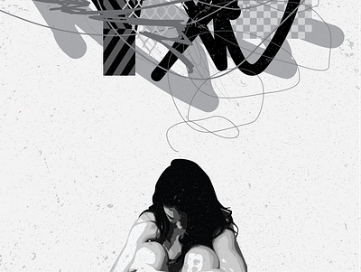 Dark Clouds - Check on your friends illustration