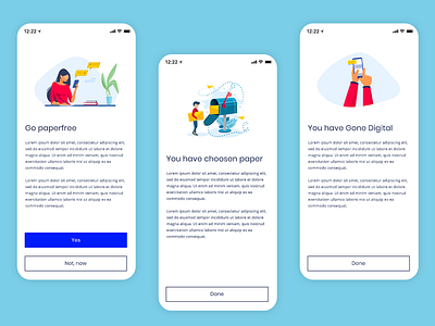 Paperfree Statement app design estatement ios login mobile app mobile ui paperfree paperless preference statement uiux