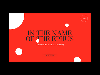 Layout exploration #5 branding circles design ephors experiment exploration incentro interface landing layout minimal name portfolio red style typography ui ux white work