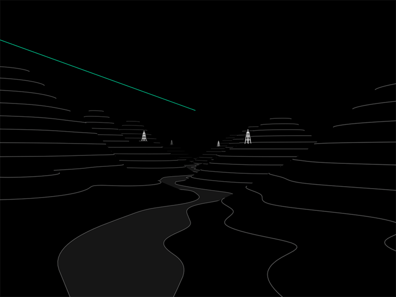 The Trench Run 3d 3d animation c4d cinema4d gif illustration minimal mograph motion design motion graphics technical illustration