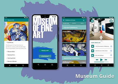 Museum Guide Mockup branding design flat illustration minimal ui ux