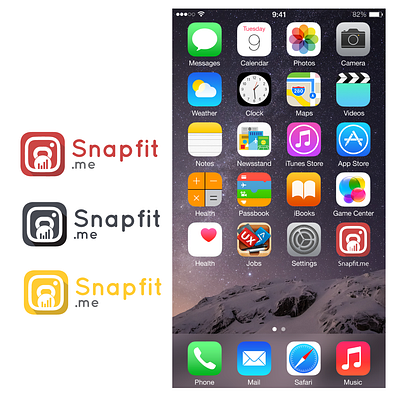 Snapfit me App design crossfit fitness fitness logo health