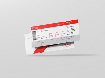 Croatia Airlines-Flight ticket airlines brand design brandidentity branding croatia design graphic graphic design graphic design graphicdesign tickets