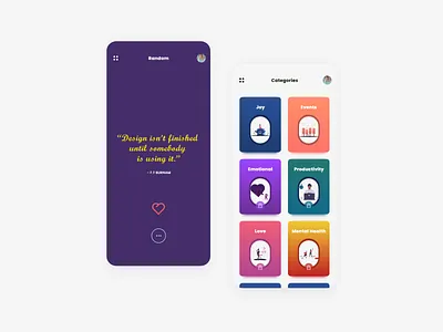 Meditation Quotes app adobexd br design illustration illustration art madewithadobexd meditation meditation app minimal quote design quoteoftheday quotes quotesapp ui uiux ux vector