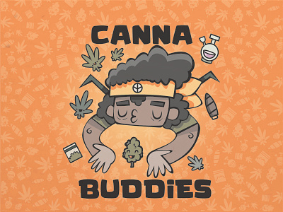 Canna-Buddies adobe illustrator cannabis cartoon comic cute design follow me illustration retro retro design vector vectorart