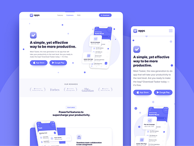 Responsive Design | Apps - Application Webflow Template app app design app landing page application apps desktop interface mobile mobile app mobile design mobile ui product responsive responsive design webflow