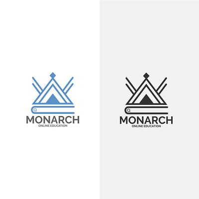 Monarch Online Education Logo Design awesome logo best logo combination mark design education logo icon illustration logo logo design logodesign logotype minimalist logo modern logo online typography