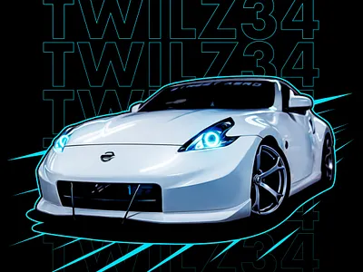 370Z Illustration 370z affinitydesigner affinityphoto automotive car graphic tee illustration jdm painted tshirt